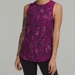 NWT Lululemon Sculpt tank 10 Cheetah Camo Magenta Purple Multi/Mage Sz 2